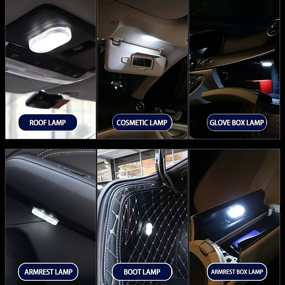 mini led per auto luce d'atmosfera per interni usb ricaricabile magnetica wireless touch light luce di lettura per tetto accessori per interni auto del 2025 a $11.49 –P3