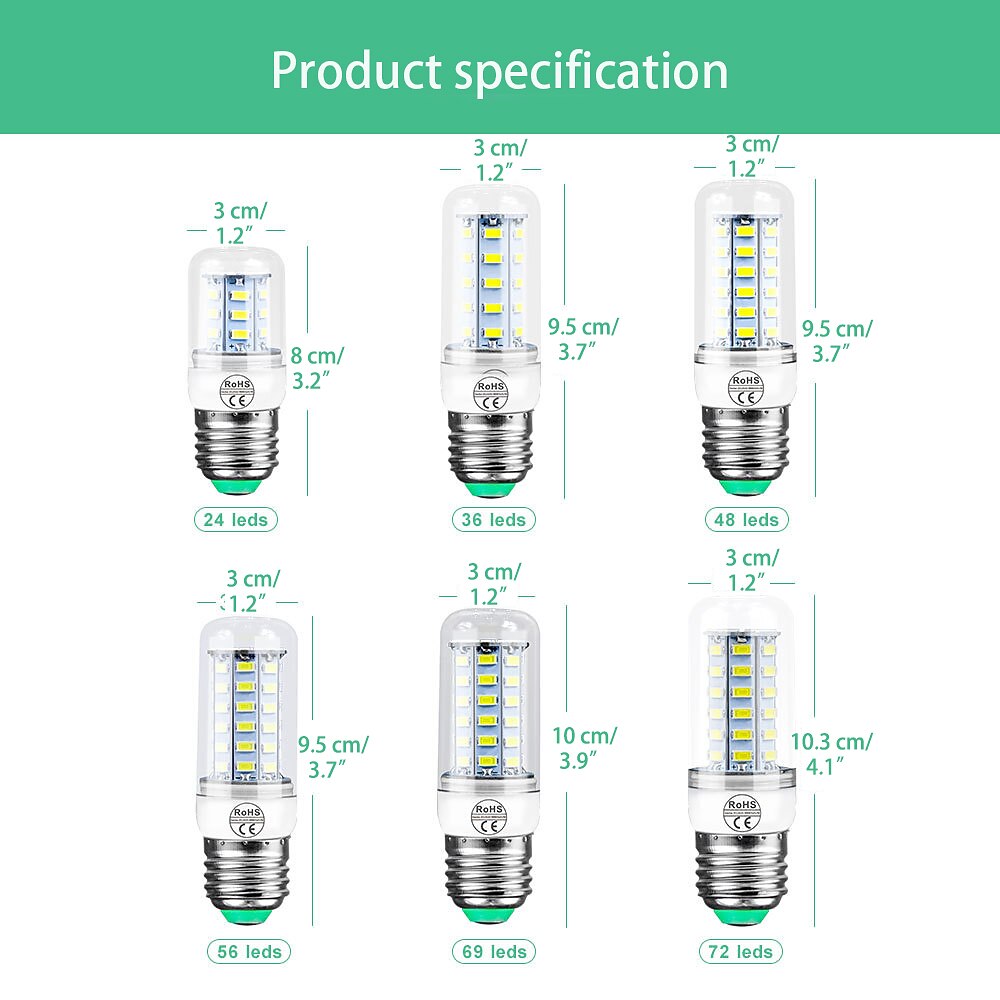 Luci mais led 5w - e27 t 24 perline led 220 v del 2025 a $11.99 –P1