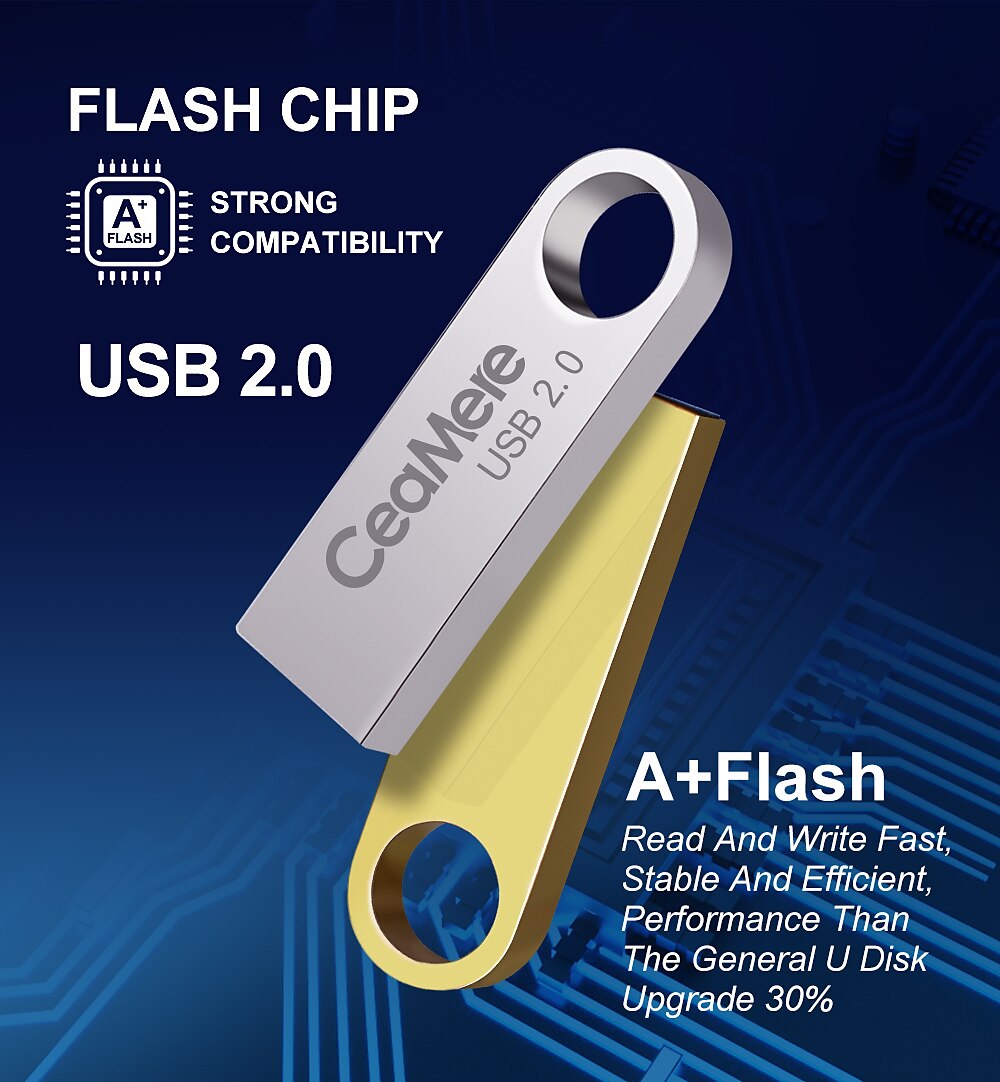 Ceamere C3 Usb Flash Drive 16gb Pen Drive Pendrive Usb 2.0 Flash Drive Memory Stick For Computer Mac with keychain 2025 - $11.99 –P3