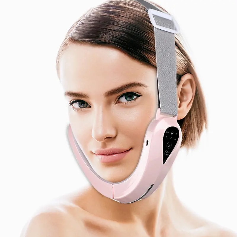 EMS Facial Lifting Massager Double Chin V Shape Lift Belt Red Blue Light LED Face Slimming Vibration Face Lift Devices Skin Care Perfect Birthday Gift For Mother Girls Women 2025 - $36.99 –P1