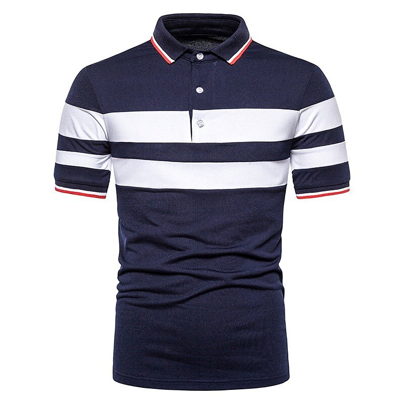 Voor heren POLO Shirt Golfshirt Casual Feestdagen Klassiek Korte mouw Modieus Basic Kleurenblok nappi Zomer Normale pasvorm Zwart Wit Donker rood Donker Marine Grijs POLO Shirt 2025 - $12.49 –P4