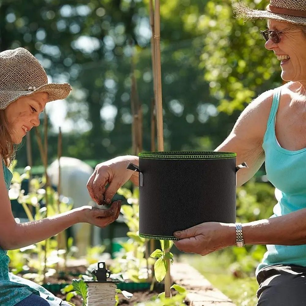 Confezione da 5 sacchi per la coltivazione di piante3/5/7/10 galloni vasi in tessuto per piante contenitore da giardino vasi in tessuto per aerazione resistente tessuto non tessuto addensato sacchetti del 2025 a $11.99 –P4