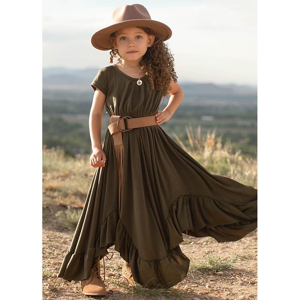 kinderkleidung Mädchen Party Kleid Feste Farbe Ärmellos Hochzeit Pegeant Prinzessin Süß Baumwolle Maxi abendkleider Sommerkleid Blumenmädchenkleid Sommer Frühling 5-12 Jahre Weiß Rosa Orange 2025 - $41.99 –P5