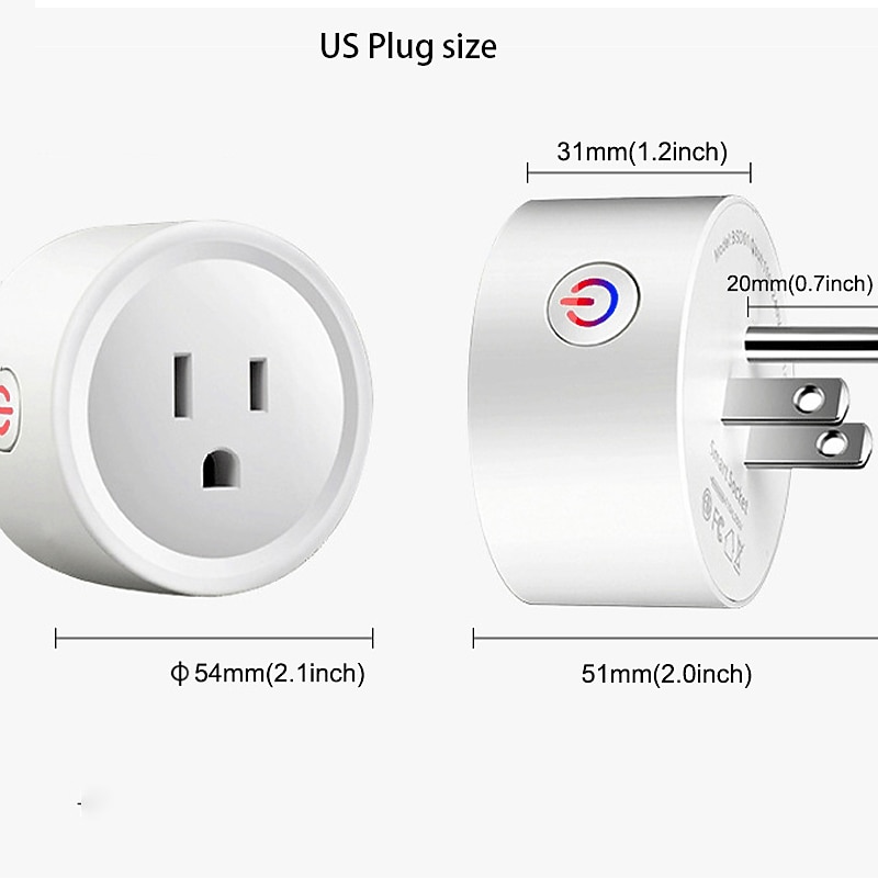 tuya wifi smart plug funktioniert mit alexa google zur sprachsteuerung mini smart outlet plug mit timer-funktion kein hub erforderlich 2025 - $19.49 –P3