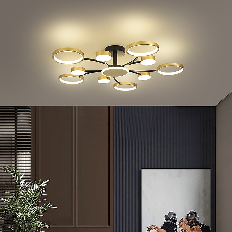 LED Pendant Light Dimmable Sputnik Design Adjustable Geometric Shapes Flush Mount Ceilling Lights 10-Light 39" Hanging Chandeliers for Living Room Dinning Room Kitchen 220-240V 2025 - $310.29 –P2