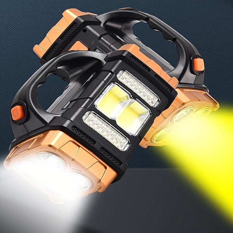 2025年 ハンドル付き多機能ソーラーLED+コブライト1個、夜間の屋外キャンプ安全緊急用USB充電防水。  コレクション – $20.99 –P1