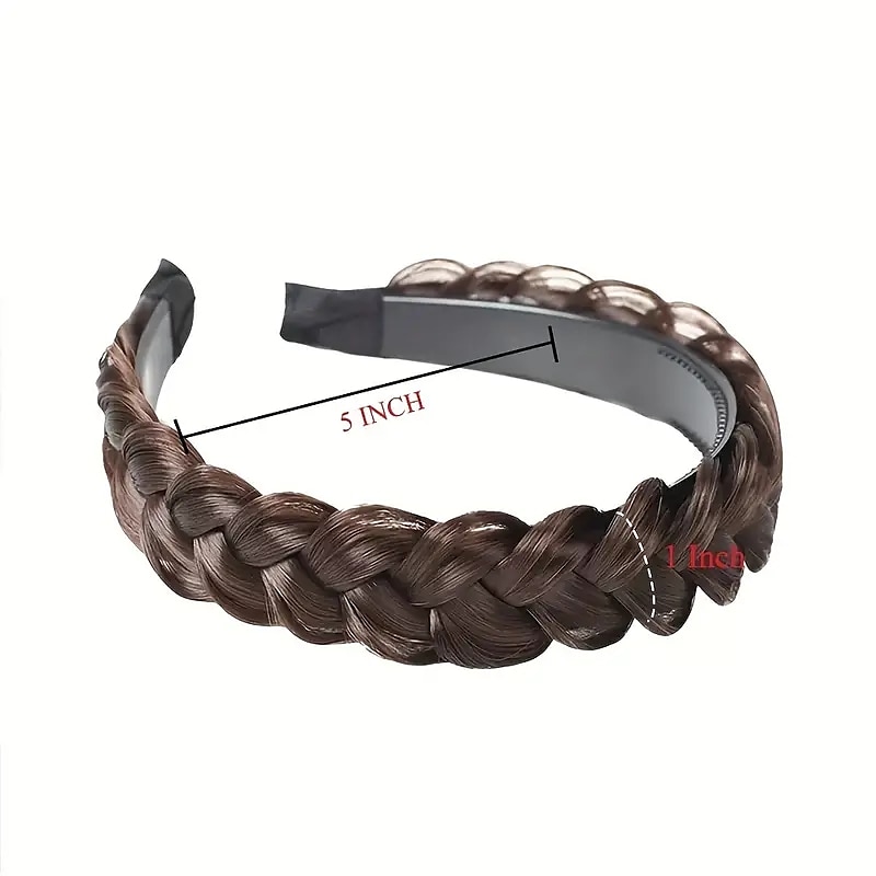 Fashion Synthetic Fishbone Braid Wig Twist Braid Headband Hairpin Hair Accessories For Women Daily Wear Party 2025 - $9.99 –P4