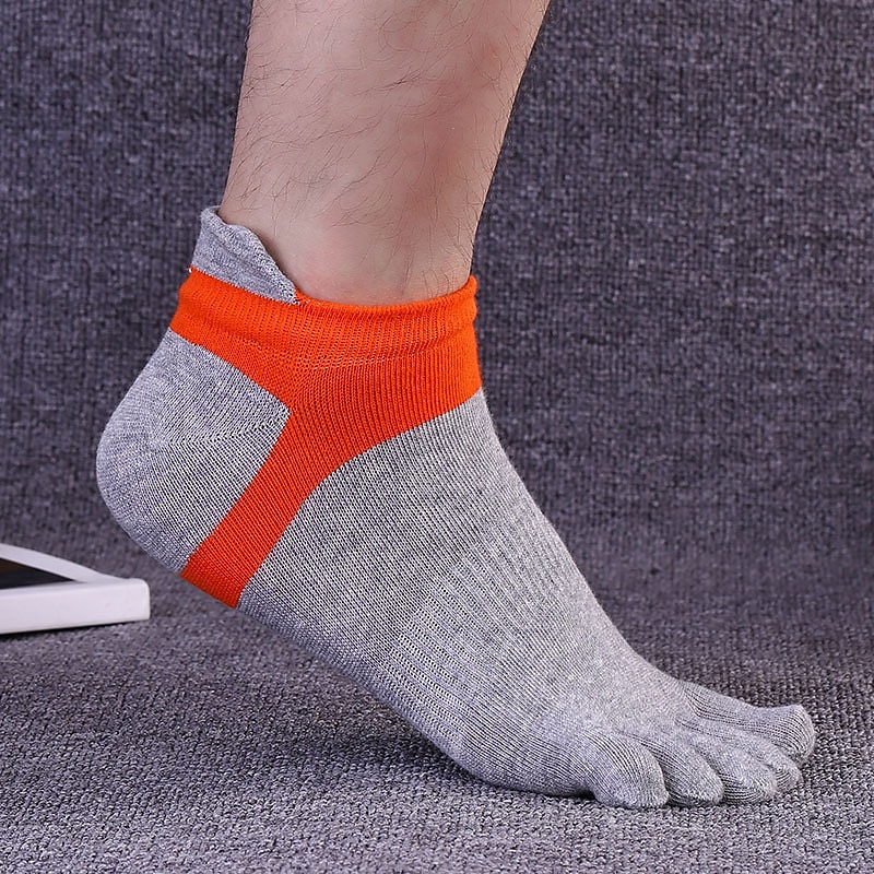 Men's 3 Pairs Ankle Socks Sport Socks / Athletic Socks Toe Socks Low Cut Socks Black Yellow Color Color Block Daily Wear Vacation Weekend Patchwork Medium Summer Spring &  Fall Stylish Casual 2025 - $11.49 –P2