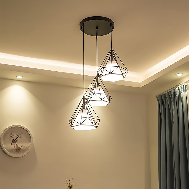 led függőlámpa 60 cm 3 fényű sputnik design csillárok étkezőbe hálószoba függőlámpák ipari festett felületek 110-240v 2025 - $229.99 –P6