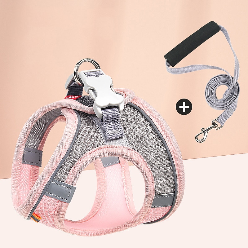 harnais pour animaux de compagnie & laisse protégez votre chat avec ce harnais de conception multicolore réfléchissant et respirant pour chat de 2025 ? $18.49 –P9
