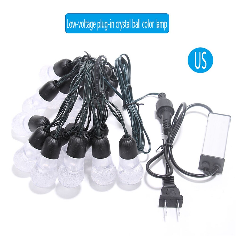 5M 20LED Acrylic Bulb Waterproof Lamp String 8-Mode Control Courtyard Christmas Decoration Lamp Festive Party Atmosphere Lamp EU US Plug 2025 - $23.99 –P8