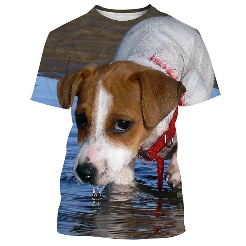 Állat Kutya Jack Russell terrier Póló Állat minta 3D Grafikus Kompatibilitás Páros Férfi Női Felnőttek Álarcos mulatság 3D nyomtatás Alkalmi / Napi 2025 - $17.99 –P4