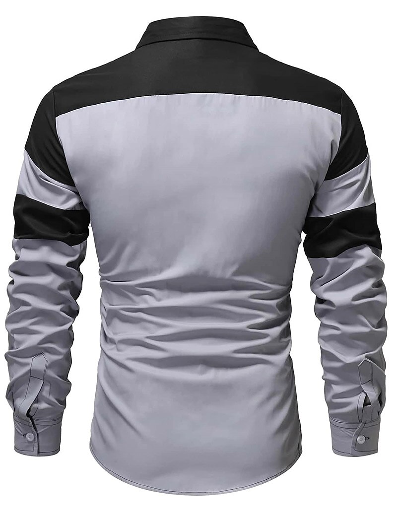 Per uomo Camicia Camicia estiva Camicia con bottoni Maglietta informale Nero Vino Rosso Blu Marrone Manica lunga Color Block Bavero Strada Da mare Di base Abbigliamento Di tendenza Comodo del 2025 a $21.99 –P7