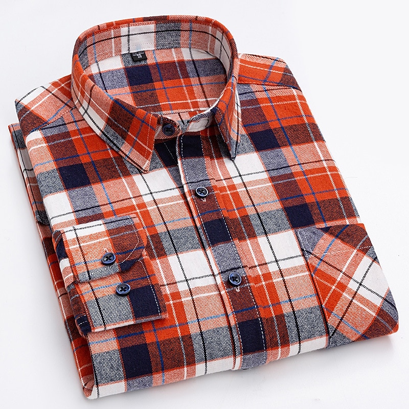 Męskie Koszule eleganckie Paski i Plaid Ślub Biuro i kariera Jasnoróżowy Ciemnoczerwony Żółty Jasnozielony Wieczorne Na każdy sezon Odzież 2026 - $33.99 –P3