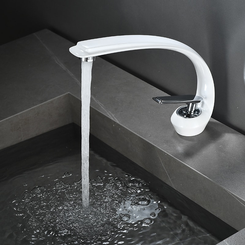 Bathroom Sink Mixer Faucet, Single Handle One Hole Washroom Basin Taps Chrome Finish Bathroom Faucet with Hot and Cold Water Hose 2025 - $113.99 –P2