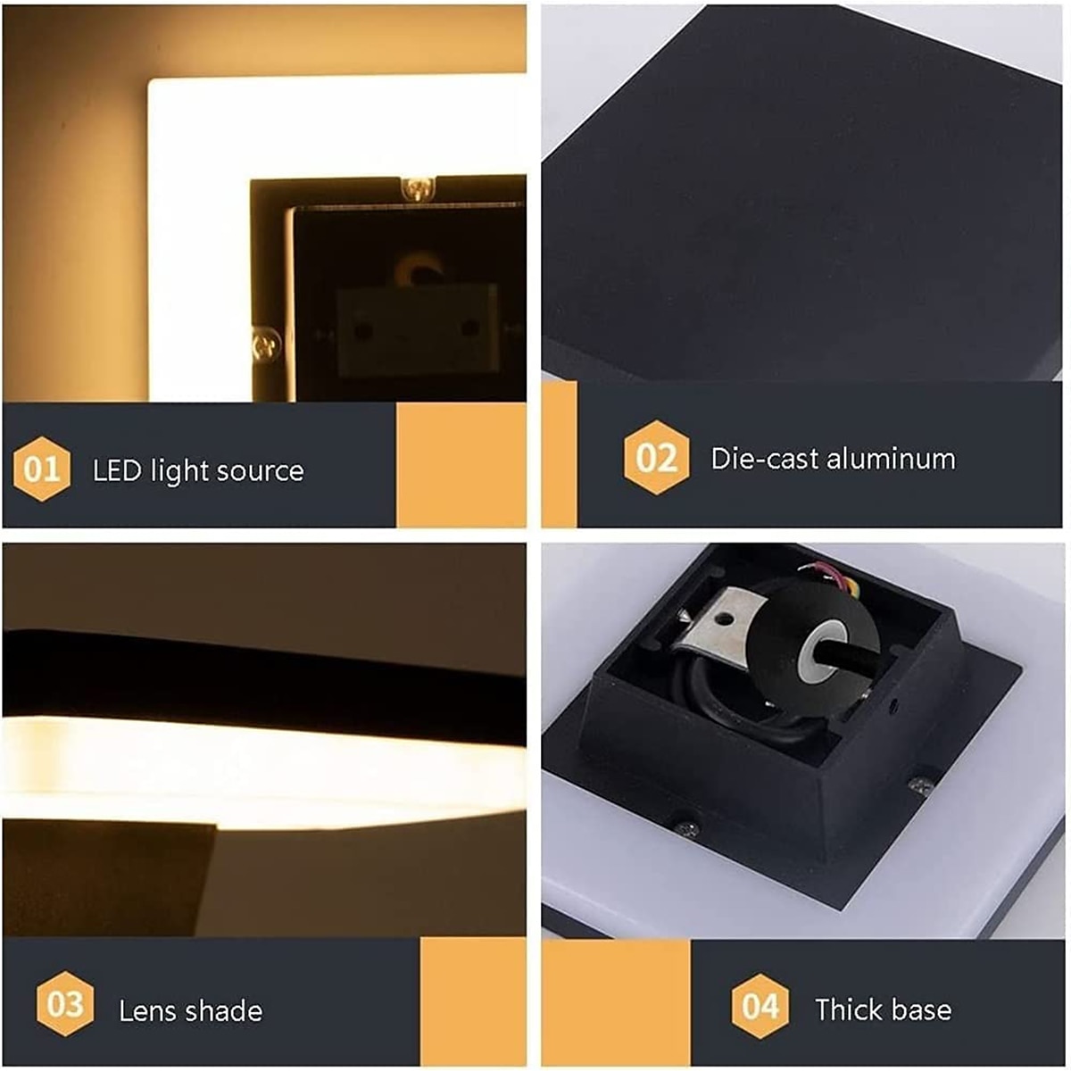 LED Outdoor/Indoor Wall Light IP65 Waterproof 5.9" Acrylic Aluminum 18W 3000-6000K Wall Lighting 1500-1600lm AC85-265V 2026 - $61.99 –P4