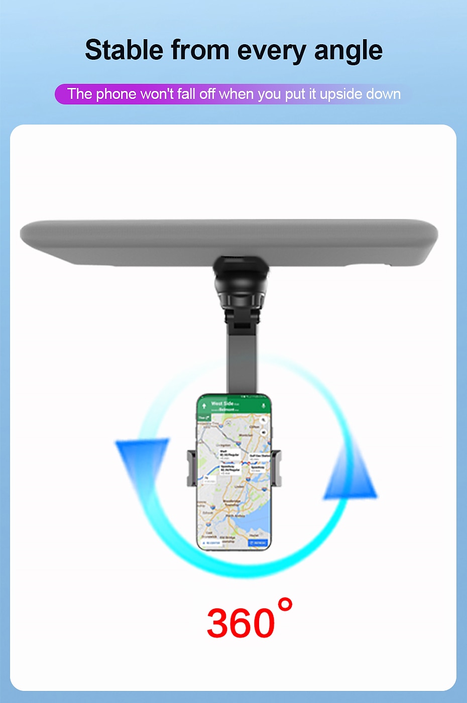 Sun Visor Cell Phone Holder 360° Rotatable Multifunctional Sunvisor Hanging Clip Bracket Cell Phone Mount For  7 Inch Telephone 2025 - $16.99 –P5