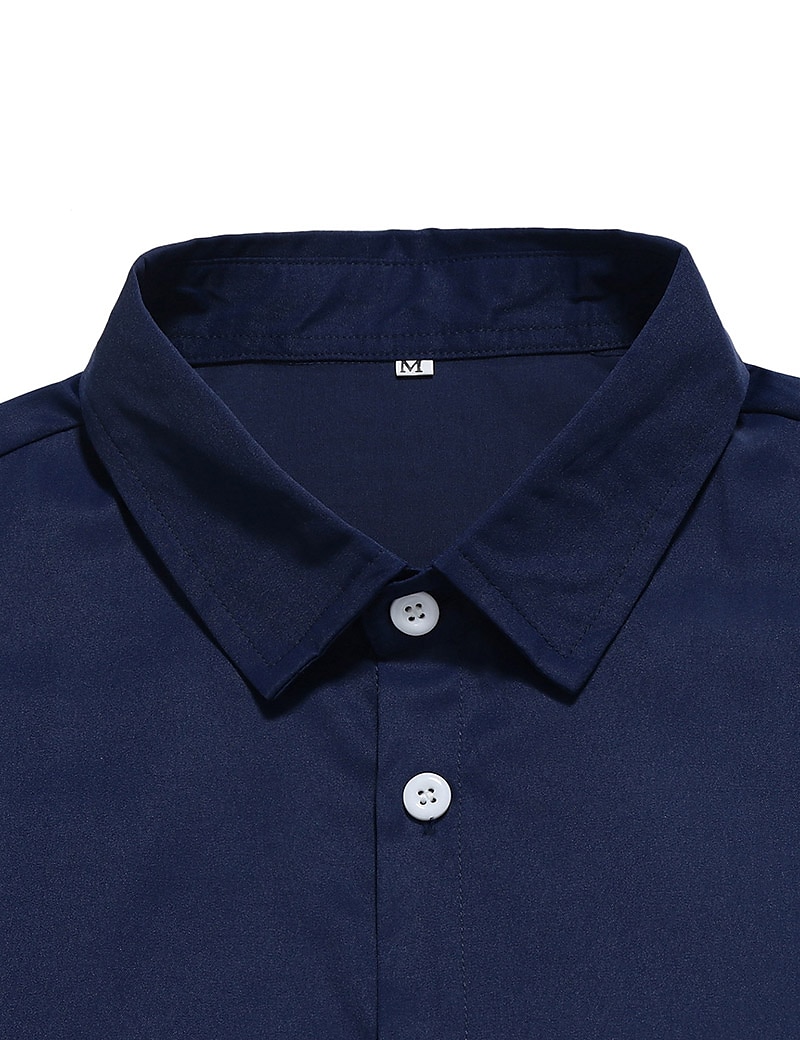 Per uomo Camicia Camicia estiva Camicia con bottoni Maglietta informale Nero Vino Rosso Blu Marrone Manica lunga Color Block Bavero Strada Da mare Di base Abbigliamento Di tendenza Comodo del 2025 a $21.99 –P4