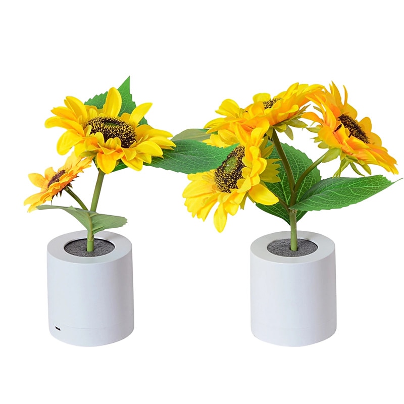 Lumină artificială de noapte cu floarea soarelui, reîncărcabilă pentru acasă, lampă decorativă, lumini de noapte creative pentru copii, prieten, cadou de sărbători, lumină LED 2025 - $44.99 –P9