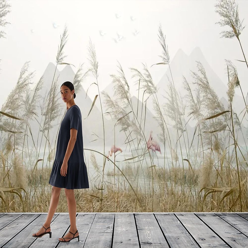 cool wallpapers natuur behang muurschildering 3d woondecoratie riet wandbekleding canvas materiaal zelfklevend behang muurschildering wanddoek kamer wandbekleding 2025 - $17.49 –P2
