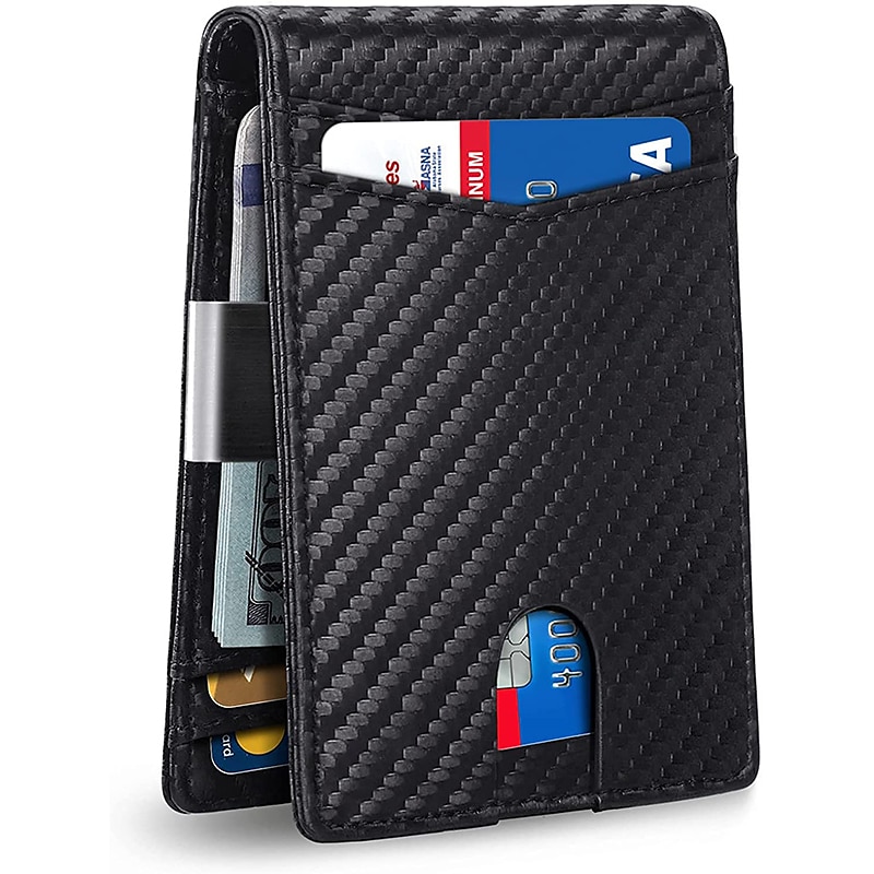 Portafoglio portacarte in fibra di carbonio con chiusura magnetica protezione multi carte di credito per donne e uomini del 2025 a $15.99 –P3