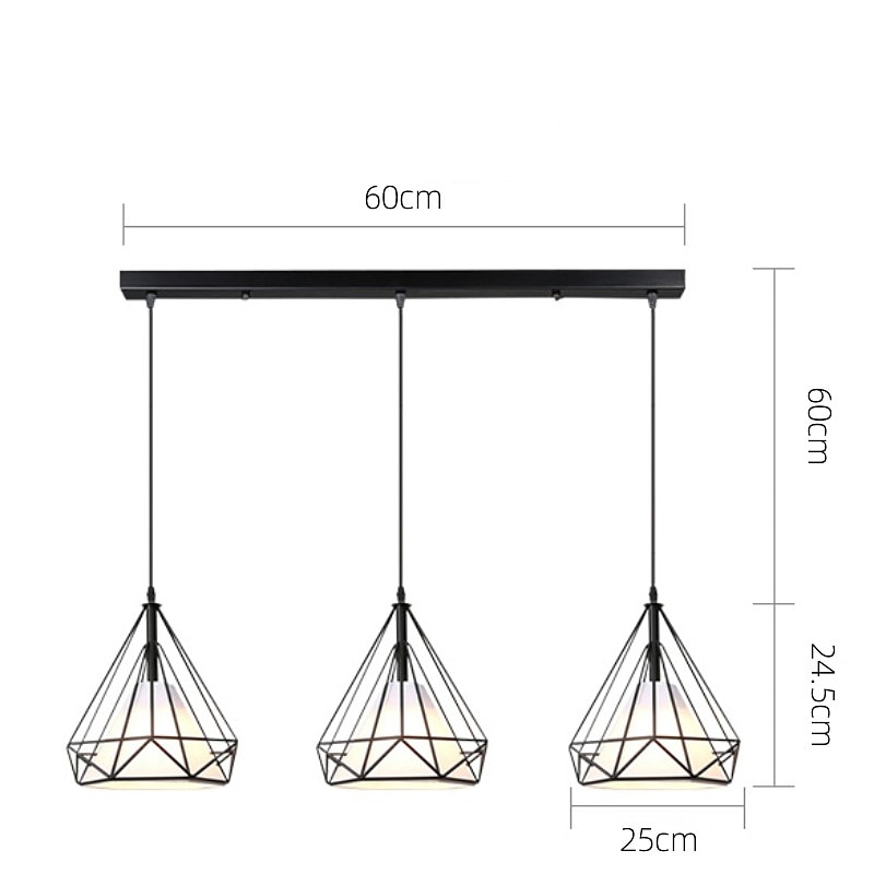led függőlámpa 60 cm 3 fényű sputnik design csillárok étkezőbe hálószoba függőlámpák ipari festett felületek 110-240v 2025 - $229.99 –P1