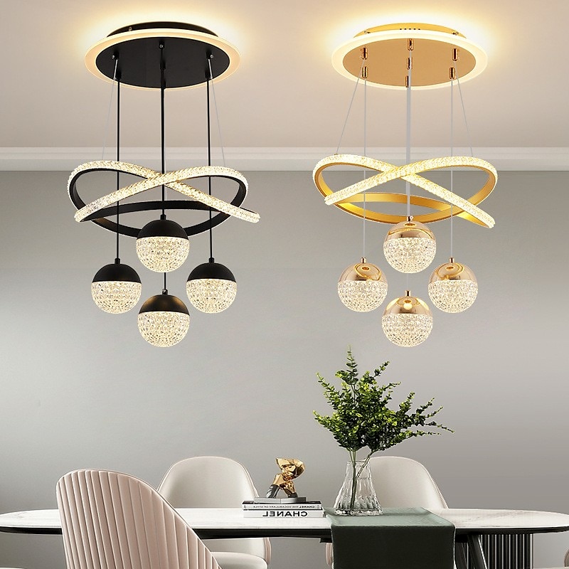 40 cm stmívatelná zeměkoule design cluster design přívěsek lehký kov vrstvený inverzně lakovaný ostrovní severský styl 220-240v 2025 - $326.69 –P4