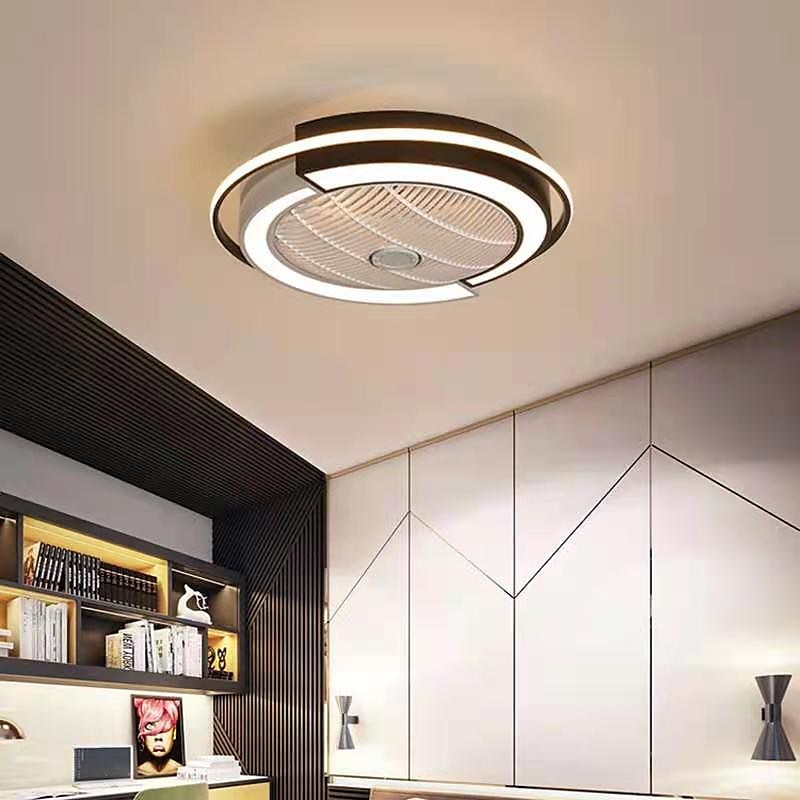 plafondventilator met afstandsbediening voor verlichting, moderne low-profile plafondventilator voor binnenshuis met 72 W warme, natuurlijke, heldere led-verlichting in 3 kleuren, slimme 2025 - $259.09 –P2