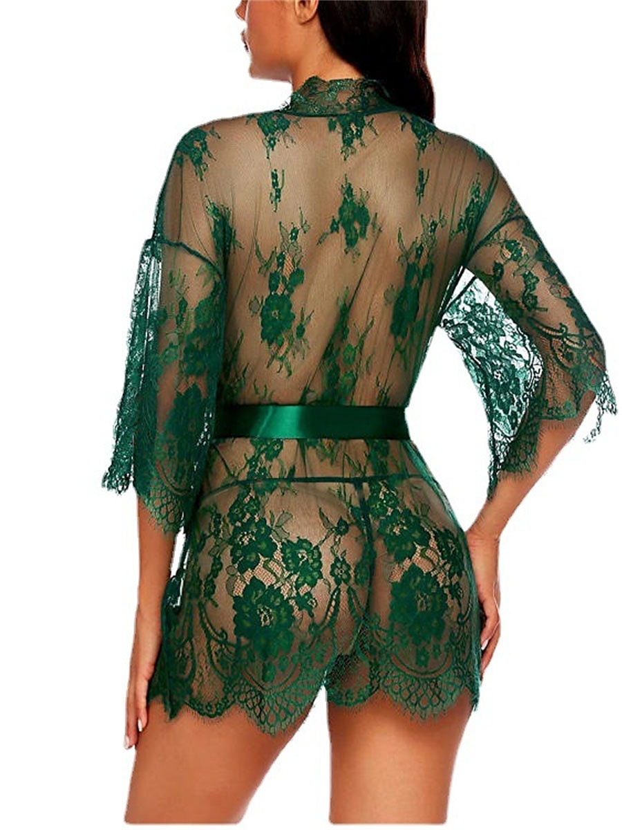 kvinners pyjamas nattkjole nattskjortekjole ren farge enkel tilfeldig myk hjem daglig seng polyester pustende v wire langermet sommer vår hjemmeantrekk 2025 - $18.99 –P3
