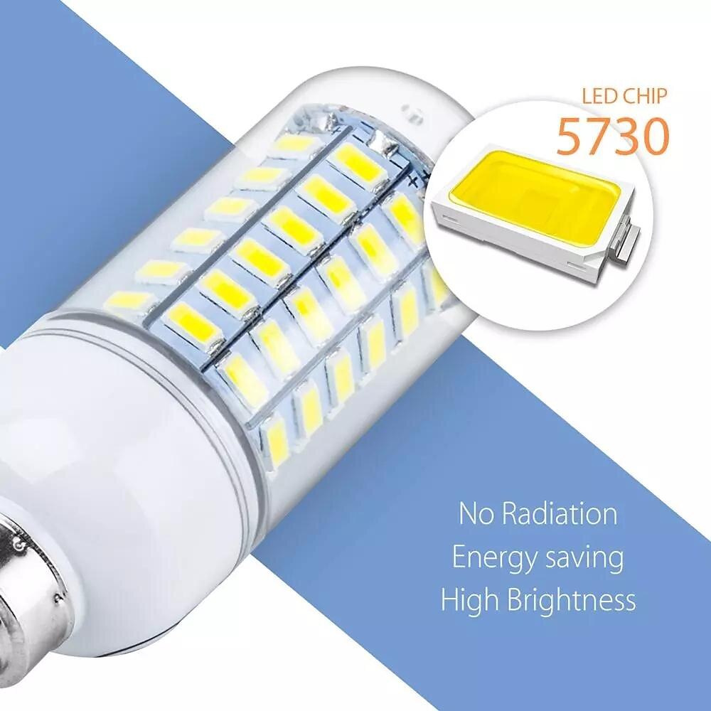 Светодиодная лампа e27 e14/g9, светодиодная лампа smd5730, 220 В, кукурузная лампочка, люстра, свеча, светодиодный свет для украшения дома 2025 - $8.99 –P6
