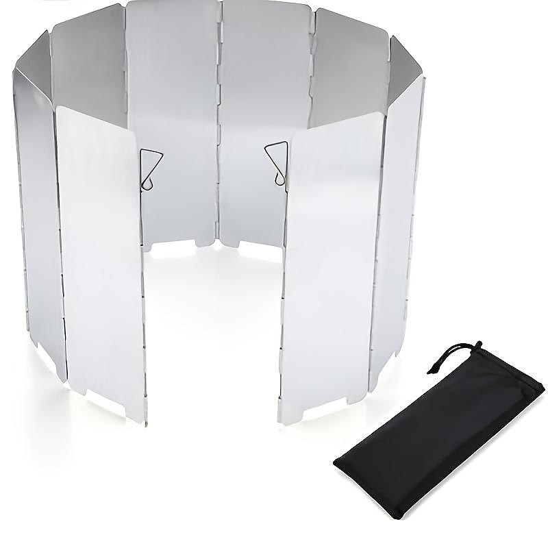 parabrezza per fornello da campo, parabrezza pieghevole in alluminio argento, parabrezza per fornello da campo del 2025 a $10.99 –P6