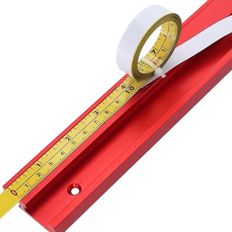 Miter Track Tape Measure With Adhesive Backing Metric Inch Scale Ruler  0.5'' Width For Woodworking Table Saw T Track Measurement 2023 - US $5.59