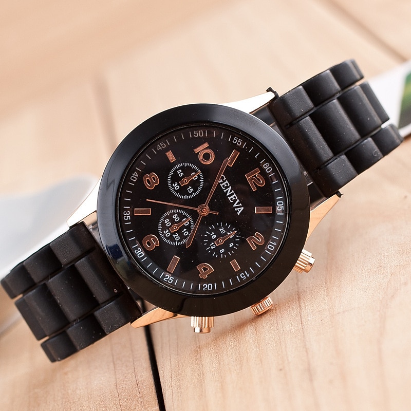 Reloj de cuarzo de moda para mujer, reloj minimalista de tendencia para estudiantes, relojes de silicona de gelatina, regalos para niñas, reloj femenino 2025 - $11.99 –P6