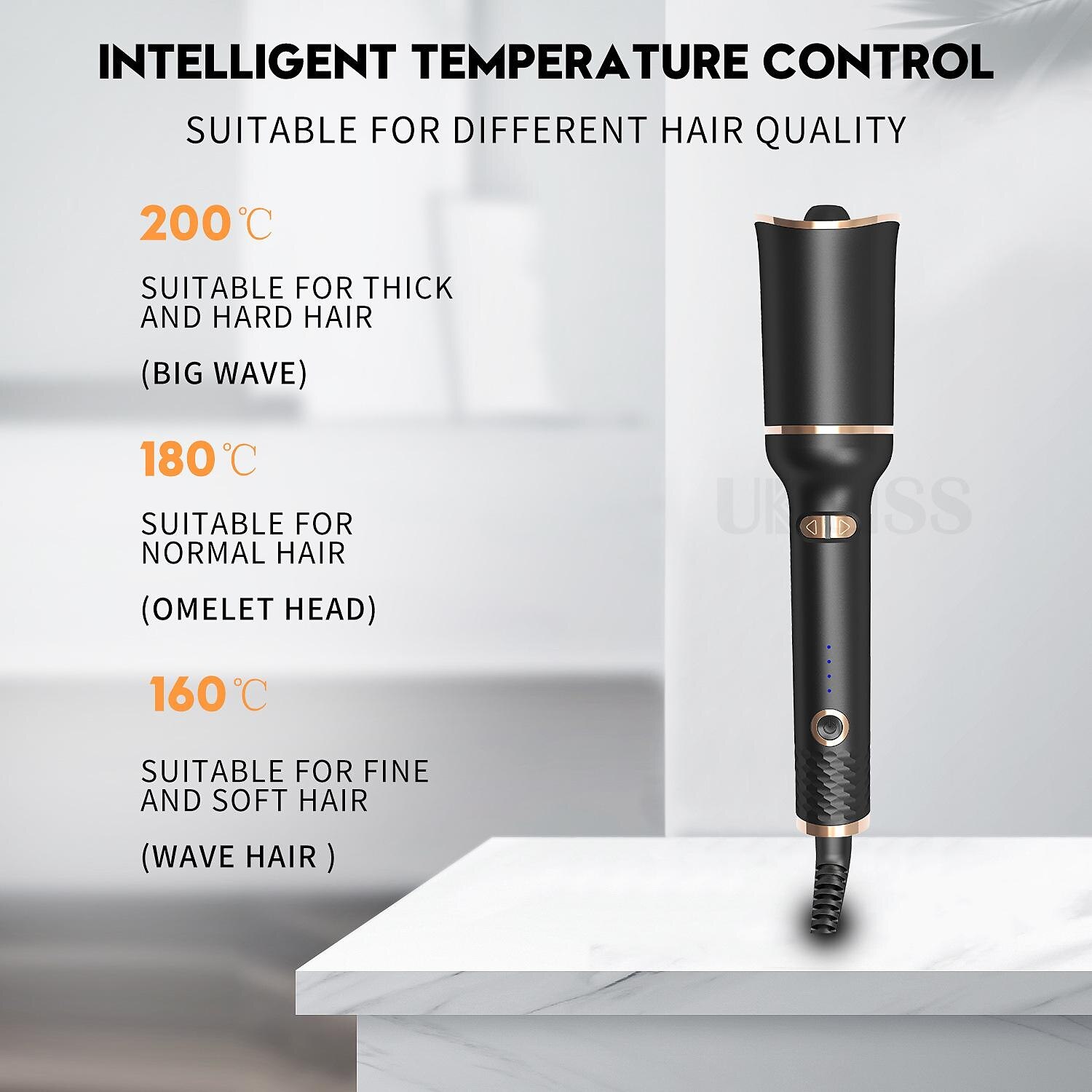 Automatic Curling Iron Professional Automatic Hair Curler with 1 Curling Iron Large Slot & Adjustable 4 Temperature & 3 Timer Dual Voltage Rotating Curling Iron with Auto Shut-Off for Hair Styling 2025 - $41.99 –P9
