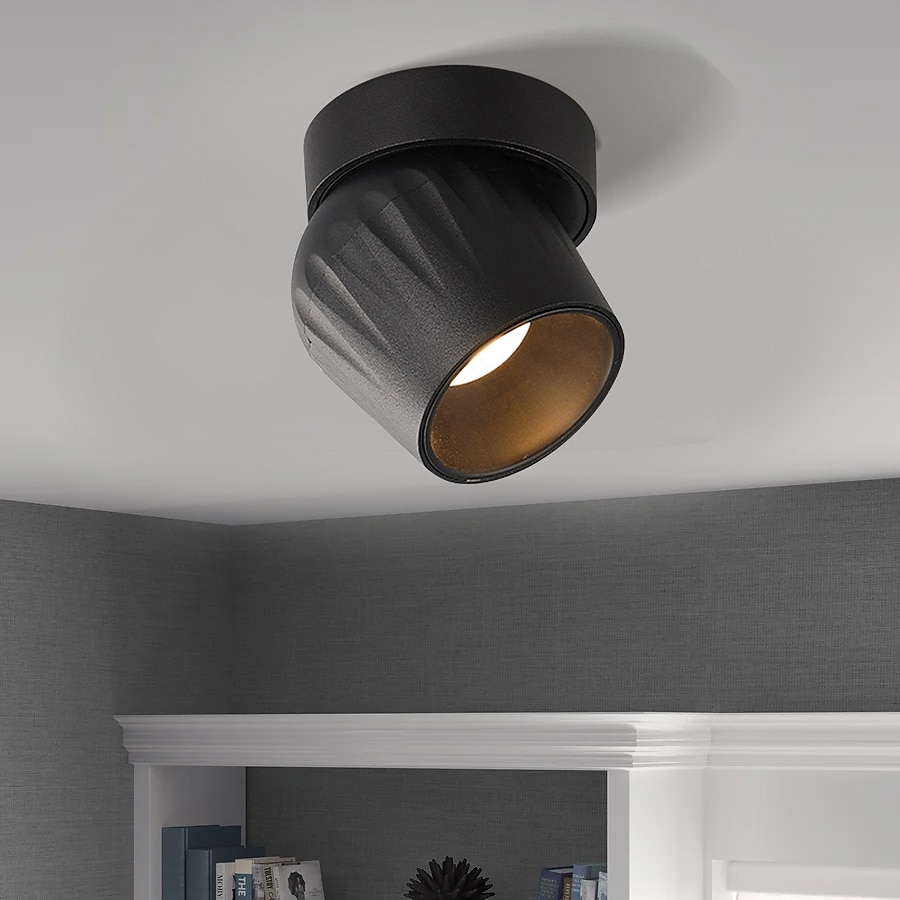 LED utenpåliggende takdownlight justerbar 360 grader nordisk spotlys for innendørs foajé stue varm hvit/hvit ac85-265v 2025 - $57.99 –P10