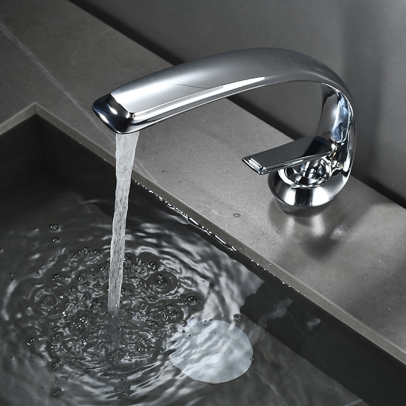 Bathroom Sink Mixer Faucet, Single Handle One Hole Washroom Basin Taps Chrome Finish Bathroom Faucet with Hot and Cold Water Hose 2025 - $113.99 –P11