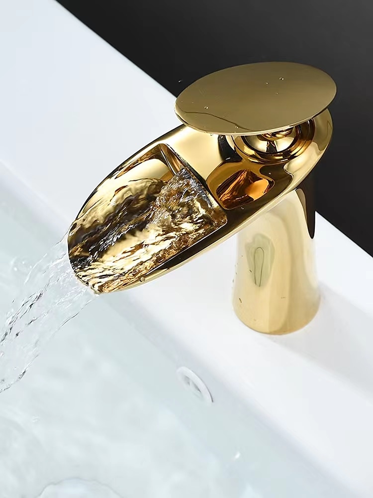 rubinetto miscelatore lavabo bagno a cascata, rubinetti monocomando per lavabo monocomando con tubo flessibile acqua calda e fredda rubinetto monoblocco in ottone per vasca da incasso del 2025 a $113.99 –P5