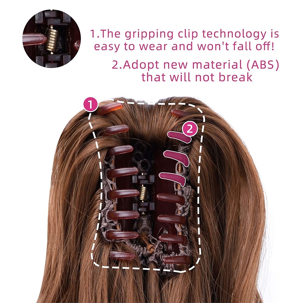 Clip in PonytailClip Claw Blonde Ponytails Extension Wavy 14 4.3 OZ Black Hair Extensions Synthetic SYXLCYGG Fake Hair pieces white Women Girl 12 16 20 Curly 22 Straight Fluffy&not Tangled 2025 - $19.99 –P4