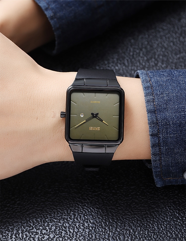 SKMEI Кварцевые Часы Подарок на День Святого Валентина для мужчин Японские Кварцевые Механизмы Часы Роскошные Большие Циферблаты Модные Аналоговые Наручные Часы Календарь 3Bar Водонепроницаемые 2026 - $22.99 –P13