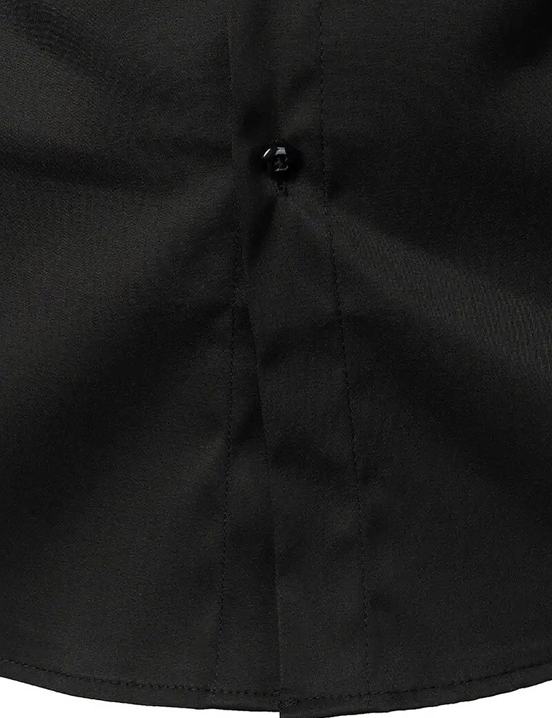 Men's Shirt Dress Shirt Button Down Shirt Plain Wedding Office & Career Black Long Sleeve Turndown Spring & Fall Clothing Apparel Basic 2025 - $22.99 –P4