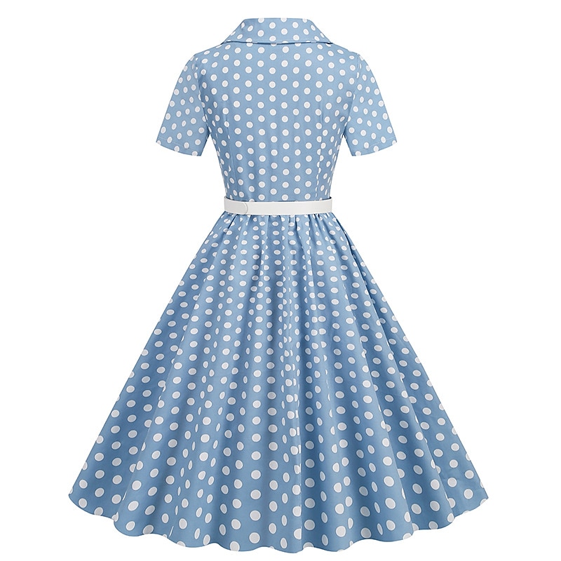 50-luvun a-line mekko retro vintage 1950-luvun cocktail mekko päivittäiset vaatteet mekko juhlapuku flare mekko naisten puku vintage cosplay -juhla / iltapuku 2025 - $38.99 –P6