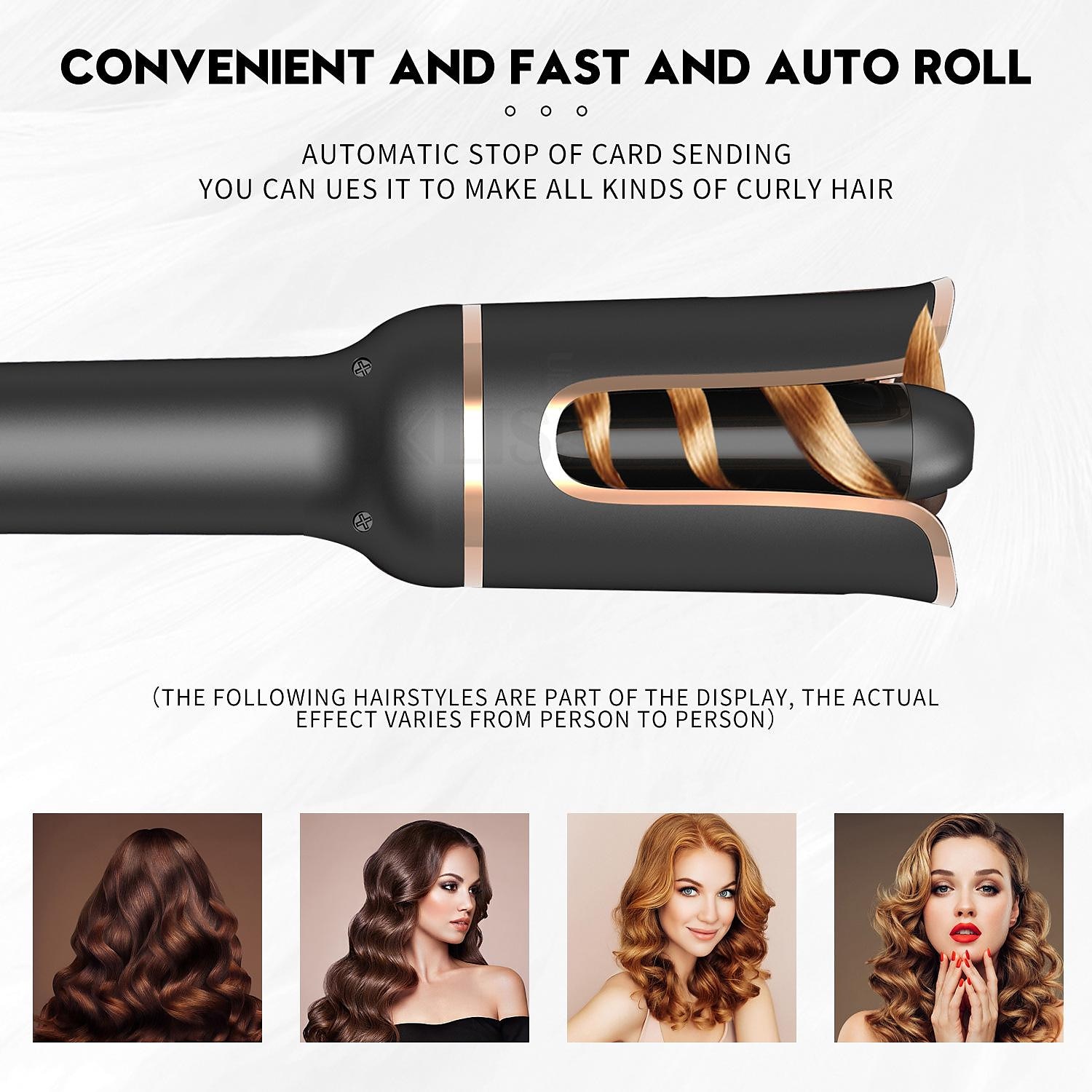 Automatic Curling Iron Professional Automatic Hair Curler with 1 Curling Iron Large Slot & Adjustable 4 Temperature & 3 Timer Dual Voltage Rotating Curling Iron with Auto Shut-Off for Hair Styling 2025 - $41.99 –P10