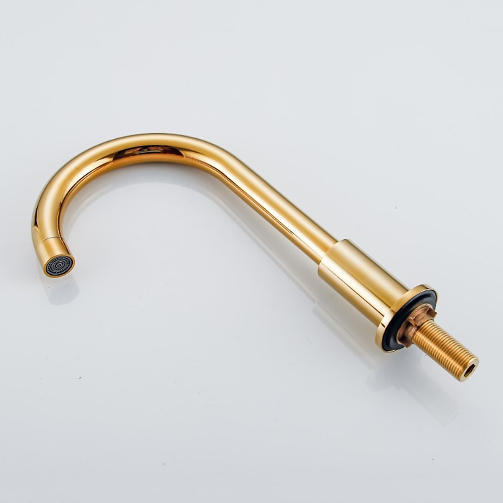 laajalle levinnyt kylpyhuoneen pesualtaan hana, 360 kääntyvä messinki 3 reikää 2 kahvaa pesuallashana asennettuna, pesuhuoneen pesuallas vesihana kuuma- ja kylmäletkulla 2026 - $174.99 –P3