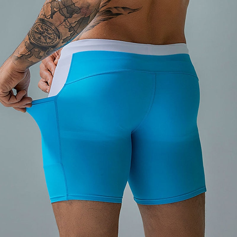 Men's Swimwear Swim Shorts Swim Trunks Boxer Swim Shorts Shorts Plain Comfort Breathable Outdoor Daily Going out Sports Hawaiian Black Blue 2025 - $24.99 –P3