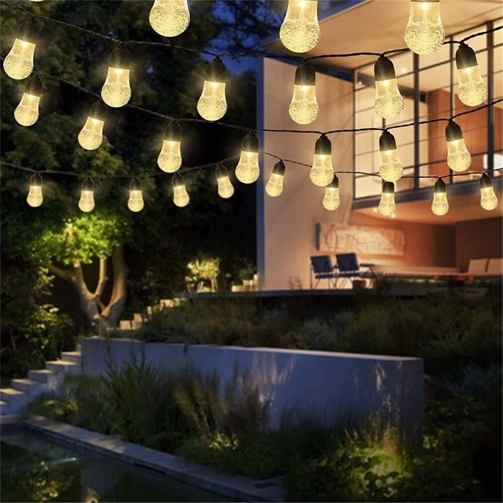 5M 20LED Acrylic Bulb Waterproof Lamp String 8-Mode Control Courtyard Christmas Decoration Lamp Festive Party Atmosphere Lamp EU US Plug 2025 - $23.99 –P2
