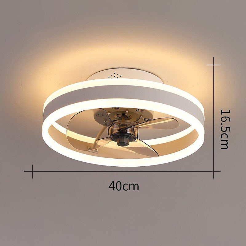 Ceiling Fans with Lights Flush Mount Low Profile Indoor Ceiling Fan,18.7" Dimmable Bladeless Ceiling Fans with Remote Control,Smart 3 Colors 6 Speeds Reversible 2025 - $215.89 –P5