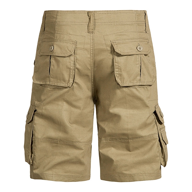 Men's Cargo Shorts Shorts Bermuda shorts Pocket Plain Comfort Breathable Outdoor Daily Going out Casual Big and Tall Dark Brown Black 2026 - $22.99 –P4