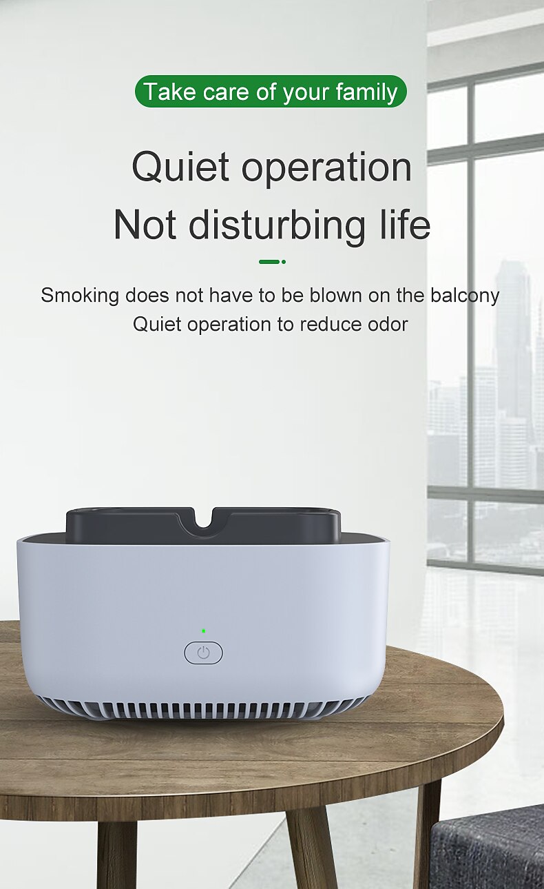 Smokeless Ashtrays For Cigarettes Indoor 2 In 1 Air Purifier Multifunctional Negative Ion Air Fresher for Filtering Second-Hand Smoke From Cigarettes Remove Odor Without Battery 2025 - $19.99 –P8