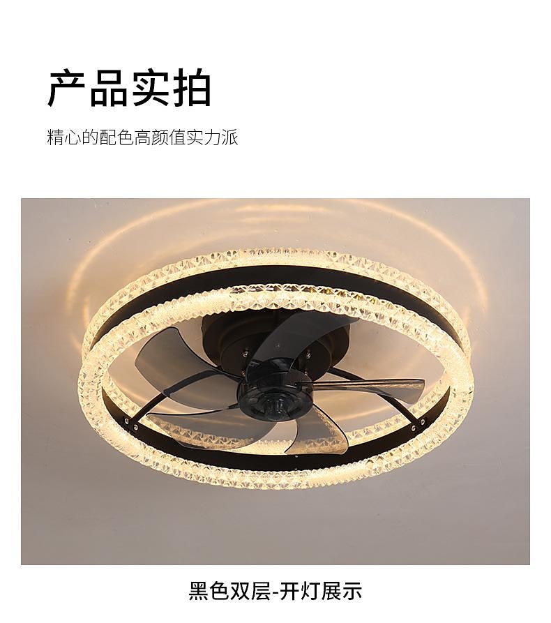 Deckenventilator mit Lichtern 19,7 "dimmbare LED 3 Farben 6 Geschwindigkeiten Timing Wendeflügel mit Fernbedienung, Haushaltsventilator-Kronleuchter, flacher Deckeneinbau-Deckenventilator für den 2025 - $230.29 –P4