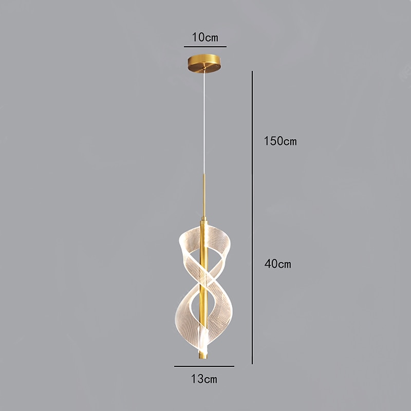 lampa wisząca led spiralna lampka nocna do sypialni 30 cm, nowoczesna minimalistyczna jadalnia bar regulowana długa linia sprzętowa lampa wisząca oprawa oświetleniowa sufitowa 2025 - $93.44 –P11